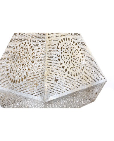 Lampadario Home ESPRIT Bianco Dorato Metallo 25 W 29 x 26 x 40 cm