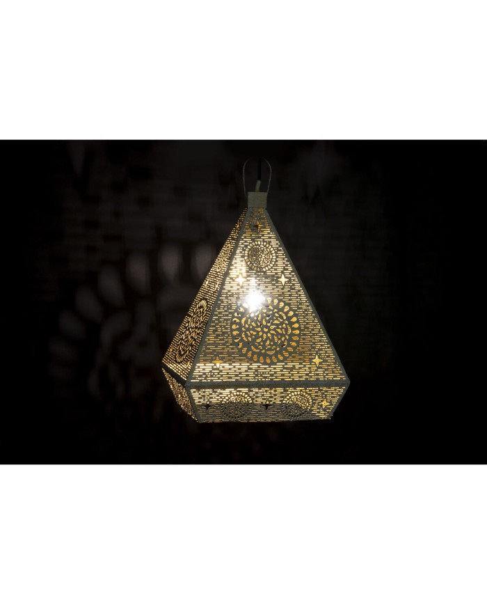 Lampadario Home ESPRIT Bianco Dorato Metallo 25 W 29 x 26 x 40 cm