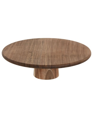 Vassoio per aperitivi Home ESPRIT Naturale Acacia In piedi 30 x 30 x 9 cm