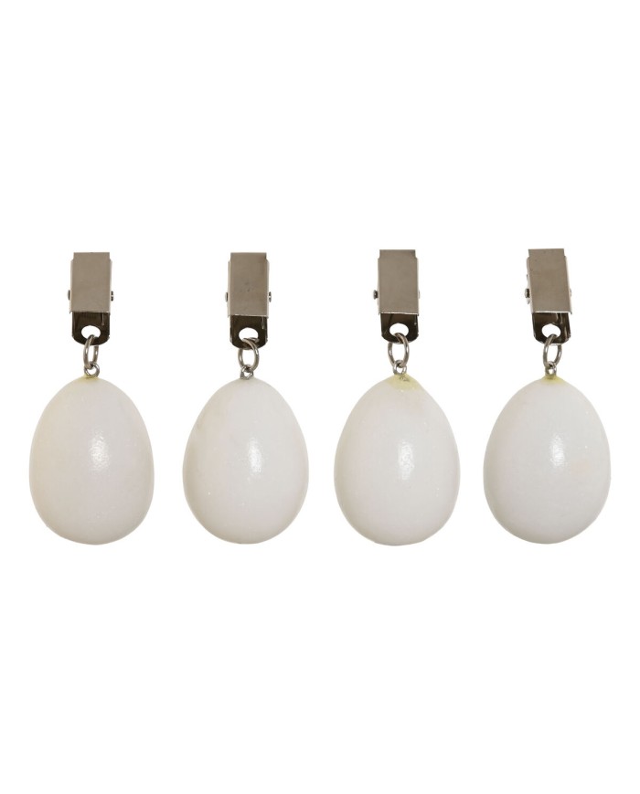 Molletta per Mantenere la Tovaglia Home ESPRIT Bianco 3,5 x 3,5 x 5,5 cm