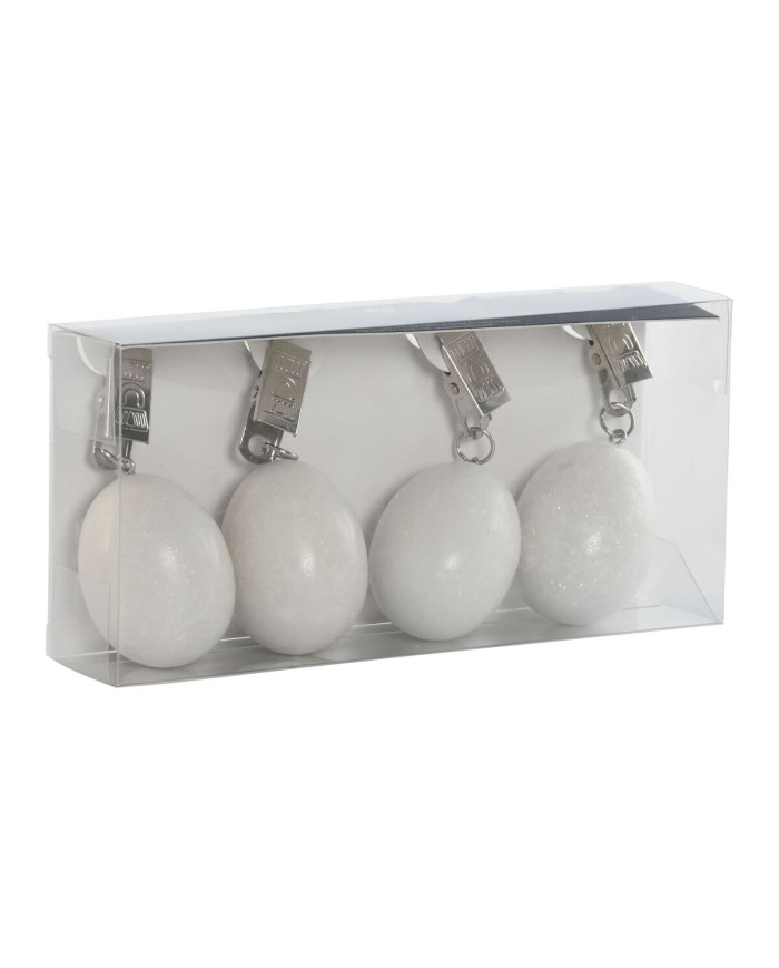 Molletta per Mantenere la Tovaglia Home ESPRIT Bianco 3,5 x 3,5 x 5,5 cm