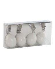 Molletta per Mantenere la Tovaglia Home ESPRIT Bianco 3,5 x 3,5 x 5,5 cm