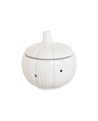 Barattolo Home ESPRIT Bianco Silicone Gres Aglio ajos