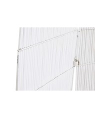 Paravento Home ESPRIT Bianco Metallo vimini 135 x 3 x 170 cm