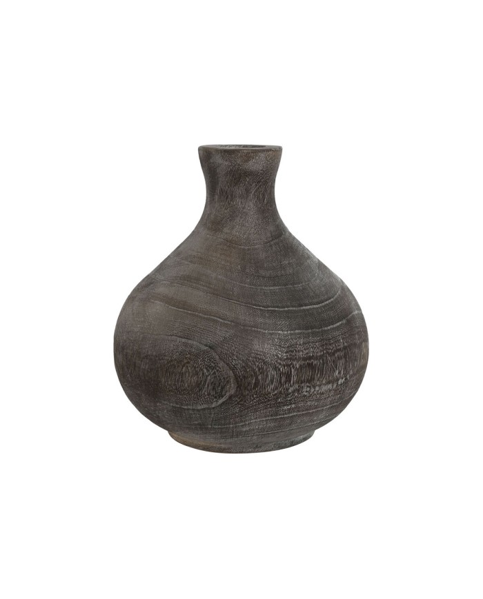 Vaso Home ESPRIT Grigio scuro Legno di paulownia Coloniale Finitura invecchiata 24 x 24 x 27 cm Vaso Home ESPRIT Grigio scuro Legno di paulownia Coloniale Finitura invecchiata 24 x 24 x 27 cm