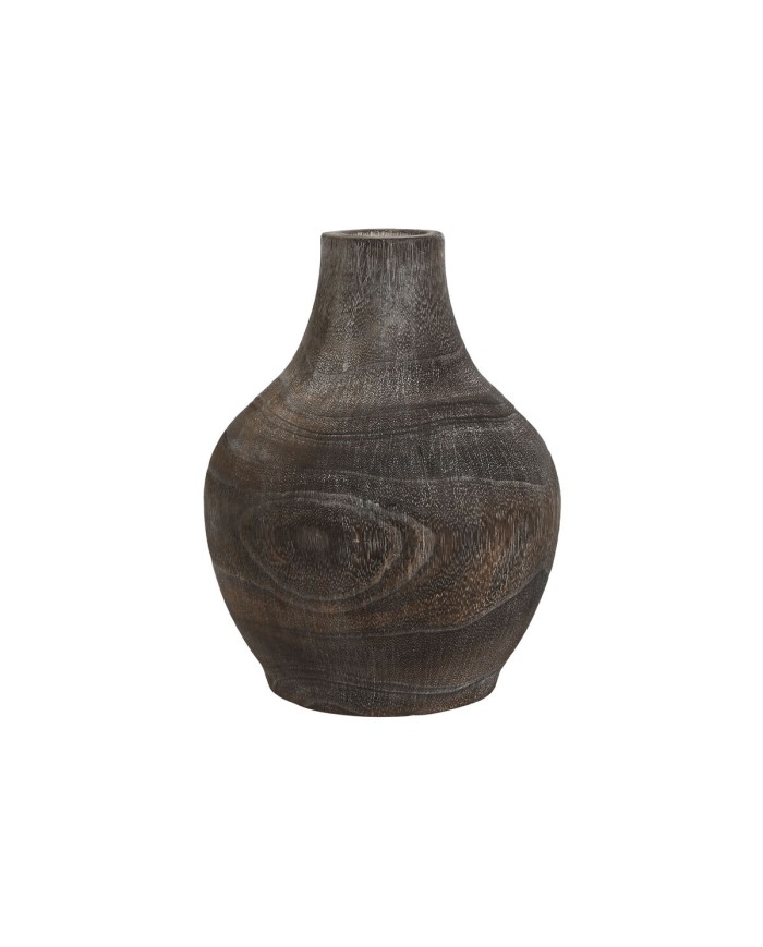Vaso Home ESPRIT Grigio scuro Legno di paulownia Coloniale Finitura invecchiata 16 x 16 x 24 cm Vaso Home ESPRIT Grigio scuro Legno di paulownia Coloniale Finitura invecchiata 16 x 16 x 24 cm