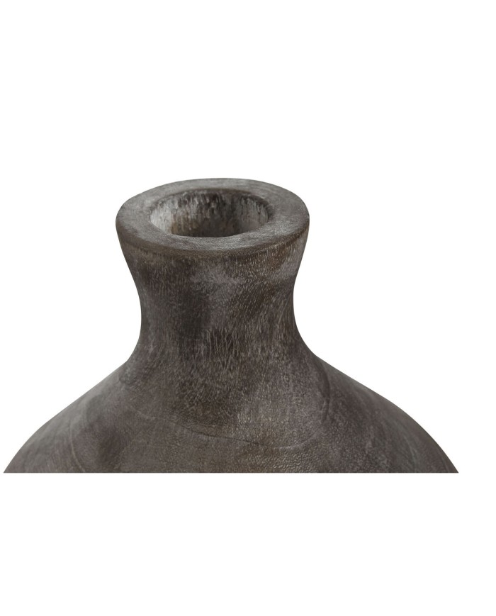 Vaso Home ESPRIT Grigio scuro Legno di paulownia Coloniale Finitura invecchiata 24 x 24 x 27 cm Vaso Home ESPRIT Grigio scuro Legno di paulownia Coloniale Finitura invecchiata 24 x 24 x 27 cm