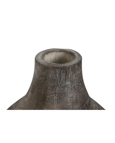 Vaso Home ESPRIT Grigio scuro Legno di paulownia Coloniale Finitura invecchiata 16 x 16 x 24 cm Vaso Home ESPRIT Grigio scuro Legno di paulownia Coloniale Finitura invecchiata 16 x 16 x 24 cm