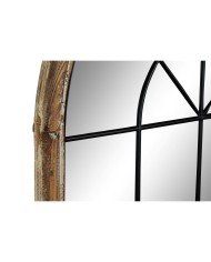 Specchio da parete Home ESPRIT Bianco Marrone Nero Finestra 86 x 3,5 x 168 cm