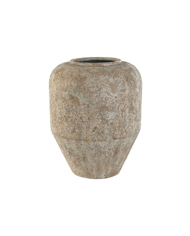 Vaso Home ESPRIT Bianco Metallo 31,5 x 31,5 x 38,5 cm Vaso Home ESPRIT Bianco Metallo 31,5 x 31,5 x 38,5 cm
