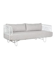 Divano Home ESPRIT Bianco Beige Metallo 180 x 66 x 66 cm Divano Home ESPRIT Bianco Beige Metallo 180 x 66 x 66 cm