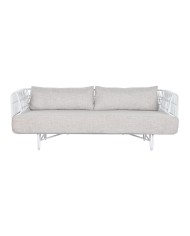 Divano Home ESPRIT Bianco Beige Metallo 180 x 66 x 66 cm Divano Home ESPRIT Bianco Beige Metallo 180 x 66 x 66 cm