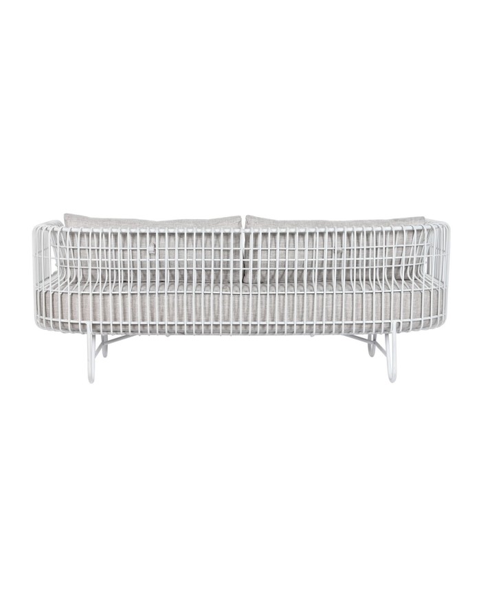 Divano Home ESPRIT Bianco Beige Metallo 180 x 66 x 66 cm Divano Home ESPRIT Bianco Beige Metallo 180 x 66 x 66 cm