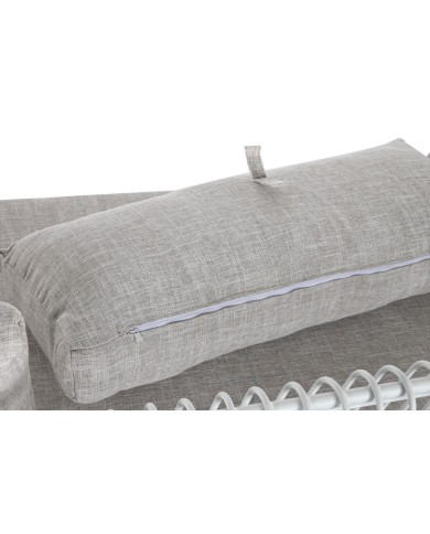 Divano Home ESPRIT Bianco Beige Metallo 180 x 66 x 66 cm Divano Home ESPRIT Bianco Beige Metallo 180 x 66 x 66 cm