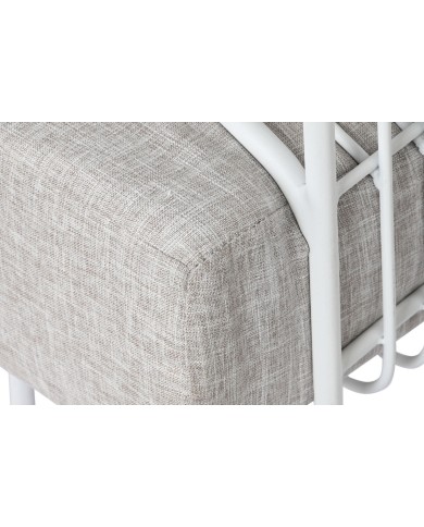 Divano Home ESPRIT Bianco Beige Metallo 180 x 66 x 66 cm Divano Home ESPRIT Bianco Beige Metallo 180 x 66 x 66 cm