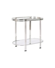 Tavolo aggiuntivo Home ESPRIT Argentato Acciaio Specchio 70 x 35 x 63 cm