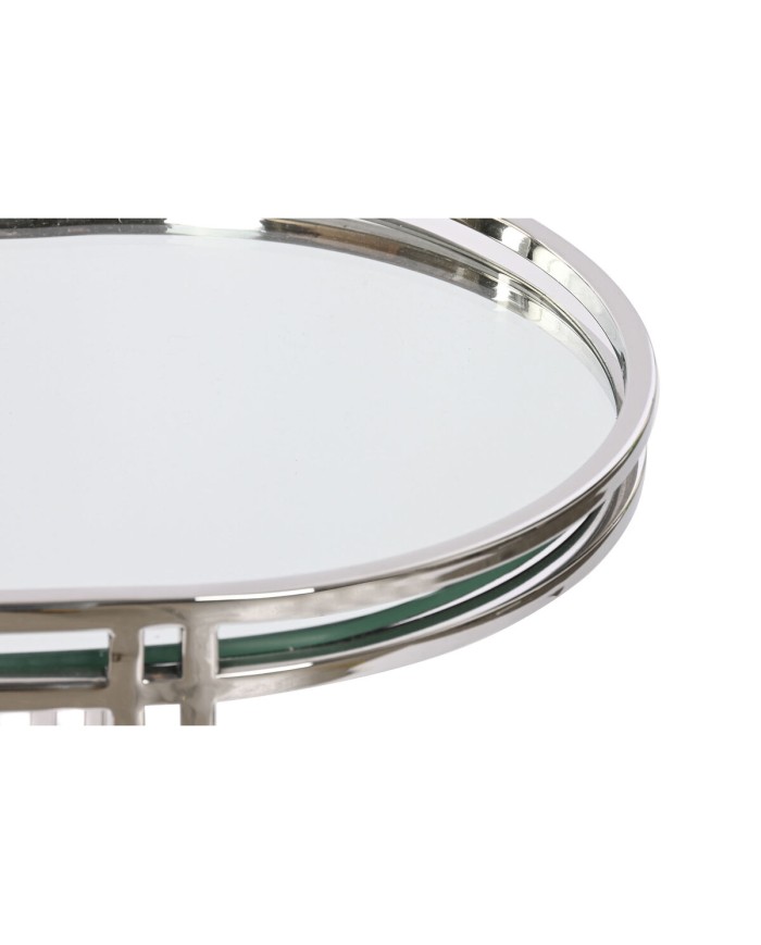 Tavolo aggiuntivo Home ESPRIT Argentato Acciaio Specchio 70 x 35 x 63 cm