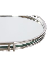 Tavolo aggiuntivo Home ESPRIT Argentato Acciaio Specchio 70 x 35 x 63 cm