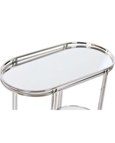 Tavolo aggiuntivo Home ESPRIT Argentato Acciaio Specchio 70 x 35 x 63 cm