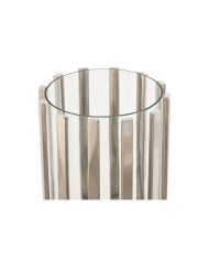 Portacandele Home ESPRIT Argentato Cristallo Acciaio 12 x 12 x 20 cm Portacandele Home ESPRIT Argentato Cristallo Acciaio 12 x 12 x 20 cm
