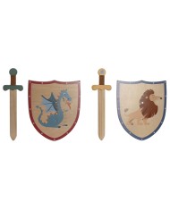 Spada Giocattolo Home ESPRIT 28 x 0,5 x 33,5 cm (2 Unità)