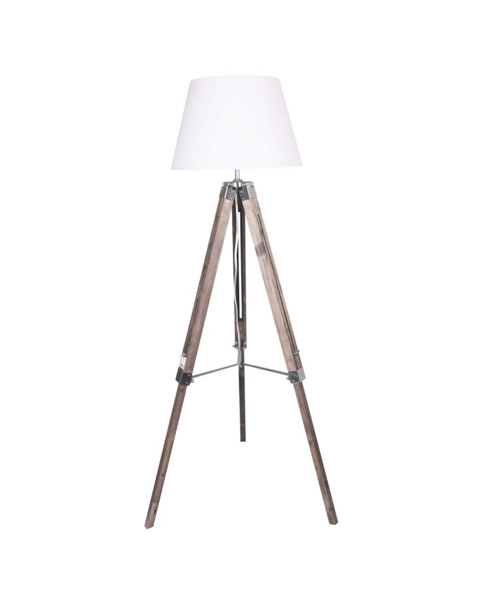 Lampada da Terra Home ESPRIT Bianco Marrone Legno 40 x 40 x 150 cm Lampada da Terra Home ESPRIT Bianco Marrone Legno 40 x 40 x 150 cm