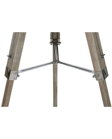 Lampada da Terra Home ESPRIT Bianco Marrone Legno 40 x 40 x 150 cm