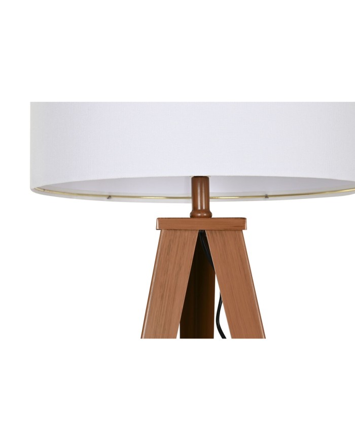 Lampada da Terra Home ESPRIT Marrone Legno Metallo Alluminio 40 x 40 x 153 cm (3 Pezzi)