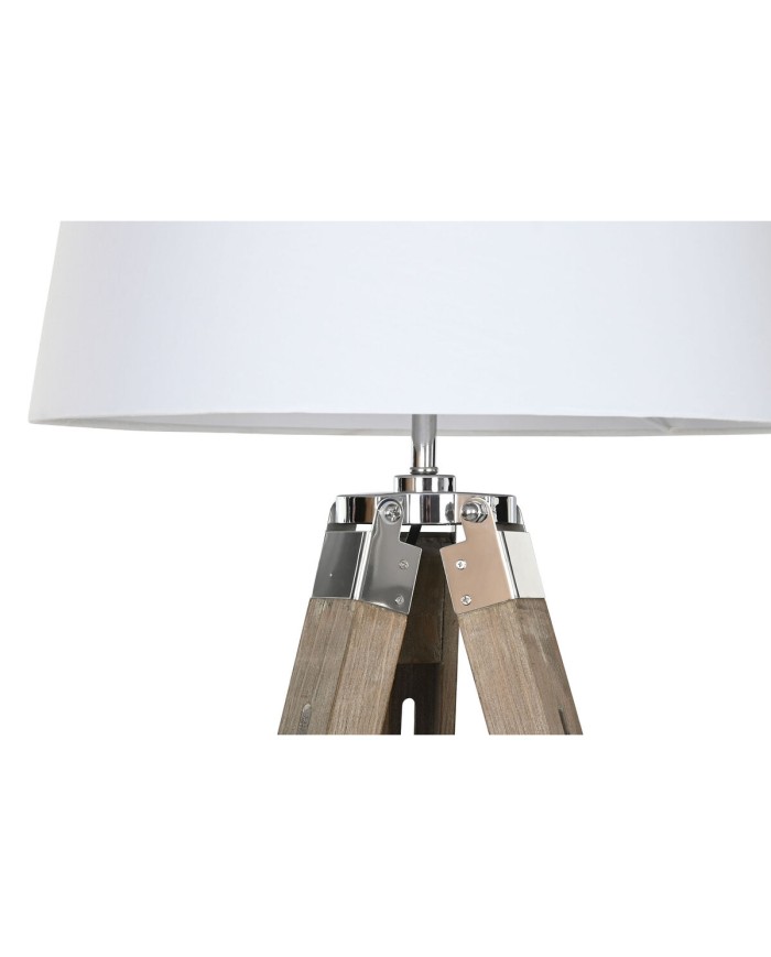 Lampada da Terra Home ESPRIT Bianco Marrone Legno 40 x 40 x 150 cm Lampada da Terra Home ESPRIT Bianco Marrone Legno 40 x 40 x 150 cm