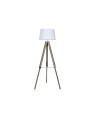 Lampada da Terra Home ESPRIT Bianco Marrone Legno 40 x 40 x 150 cm Lampada da Terra Home ESPRIT Bianco Marrone Legno 40 x 40 x 150 cm