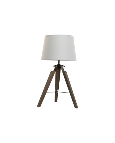 Lampada da tavolo Home ESPRIT Bianco Marrone Legno 36 x 36 x 60 cm