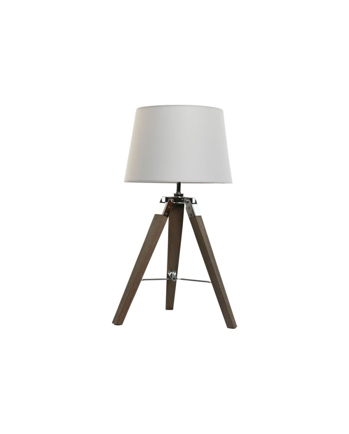 Lampada da tavolo Home ESPRIT Bianco Marrone Legno 36 x 36 x 60 cm
