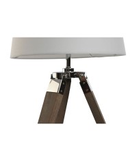 Lampada da tavolo Home ESPRIT Bianco Marrone Legno 36 x 36 x 60 cm