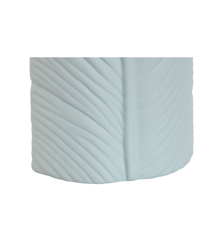Vaso Home ESPRIT Blu cielo Gres Tropicale Foglia della pianta 22 x 15 x 70 cm Vaso Home ESPRIT Blu cielo Gres Tropicale Foglia della pianta 22 x 15 x 70 cm