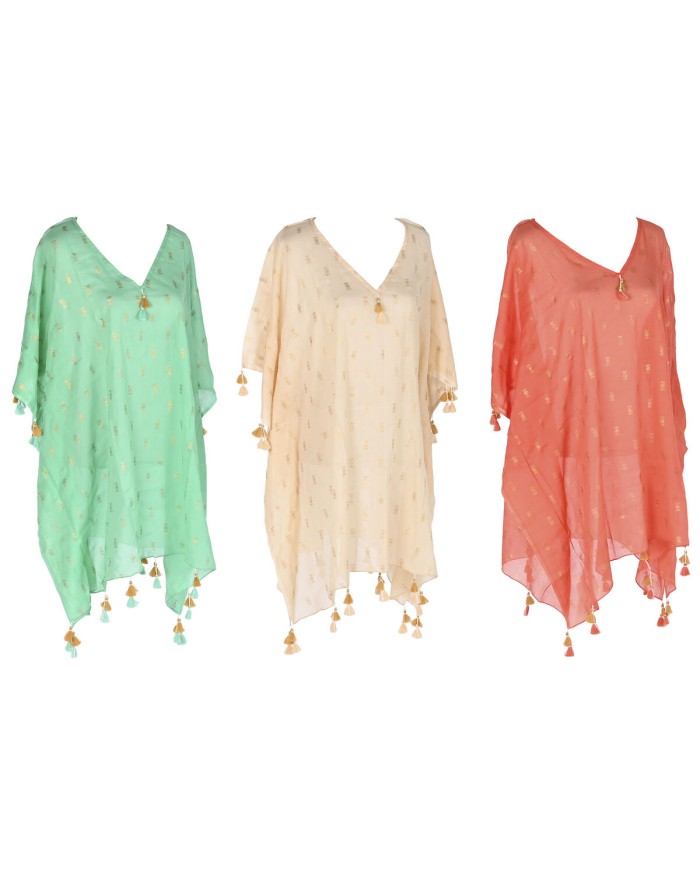 Pareo Home ESPRIT Beige Corallo (3 Unità)