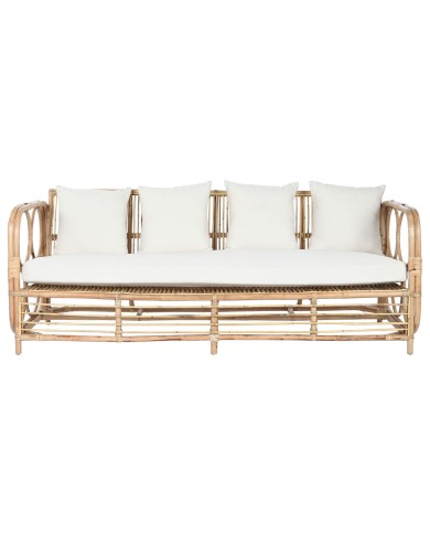 Divano Home ESPRIT Bianco Naturale 192 x 72 x 75 cm Divano Home ESPRIT Bianco Naturale 192 x 72 x 75 cm