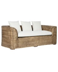 Divano Home ESPRIT Bianco Beige Metallo 180 x 66 x 66 cm Divano Home ESPRIT Bianco Beige Metallo 180 x 66 x 66 cm