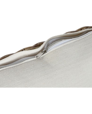 Divano da Giardino Home ESPRIT Bianco Marrone Naturale Rattan 174 x 88 x 69 cm Divano da Giardino Home ESPRIT Bianco Marrone Naturale Rattan 174 x 88 x 69 cm