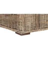 Divano da Giardino Home ESPRIT Bianco Marrone Naturale Rattan 174 x 88 x 69 cm Divano da Giardino Home ESPRIT Bianco Marrone Naturale Rattan 174 x 88 x 69 cm