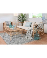 Divano Home ESPRIT Bianco Naturale 192 x 72 x 75 cm Divano Home ESPRIT Bianco Naturale 192 x 72 x 75 cm