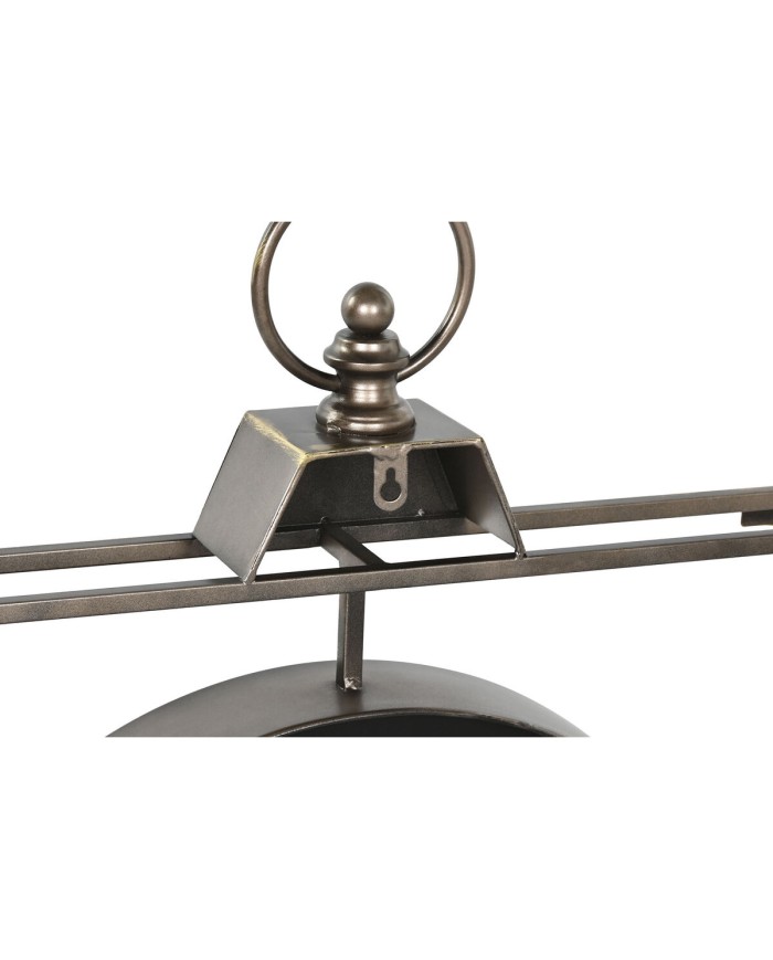 Orologio da Parete Home ESPRIT Nero Dorato Cristallo Ferro 60 x 9 x 80 cm