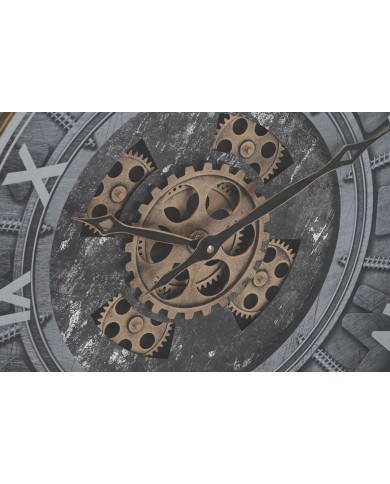 Orologio da Parete Home ESPRIT Nero Dorato Cristallo Ferro 60 x 9 x 80 cm Orologio da Parete Home ESPRIT Nero Dorato Cristallo Ferro 60 x 9 x 80 cm