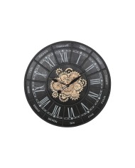 Orologio da Parete Home ESPRIT Nero Ferro 75 x 7 x 75 cm