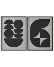 Quadro Home ESPRIT Nero Beige Moderno 60 x 3 x 80 cm (2 Unità)