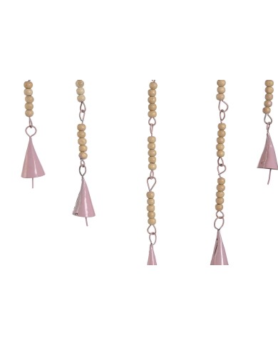 Decorazione pensile Home ESPRIT Azzurro Bianco Grigio Rosa Ferro Luna Sole 33 x 1 x 77 cm (4 Unità)