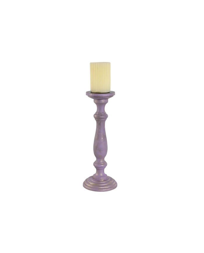 Candelabro Home ESPRIT Metallo Legno di mango Shabby Chic 12 x 12 x 34 cm
