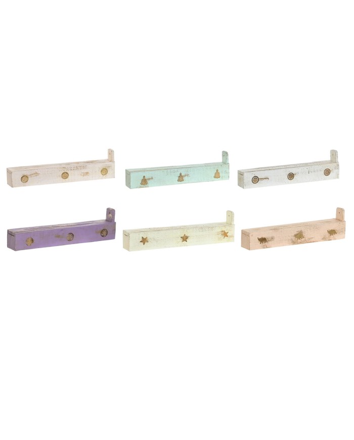 Bruciatore Home ESPRIT Legno Alluminio 24 x 4 x 6 cm (12 Pezzi) (6 Unità)