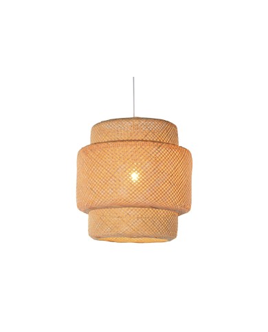 Lampadario Home ESPRIT Marrone Chiaro Bambù 50 x 50 x 55 cm