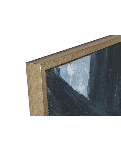 Quadro Home ESPRIT Azzurro Bianco Astratto Moderno 131 x 3,8 x 131 cm