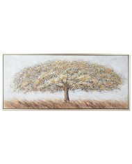 Quadro Home ESPRIT Bianco Dorato Albero Tradizionale 182 x 3,8 x 80 cm